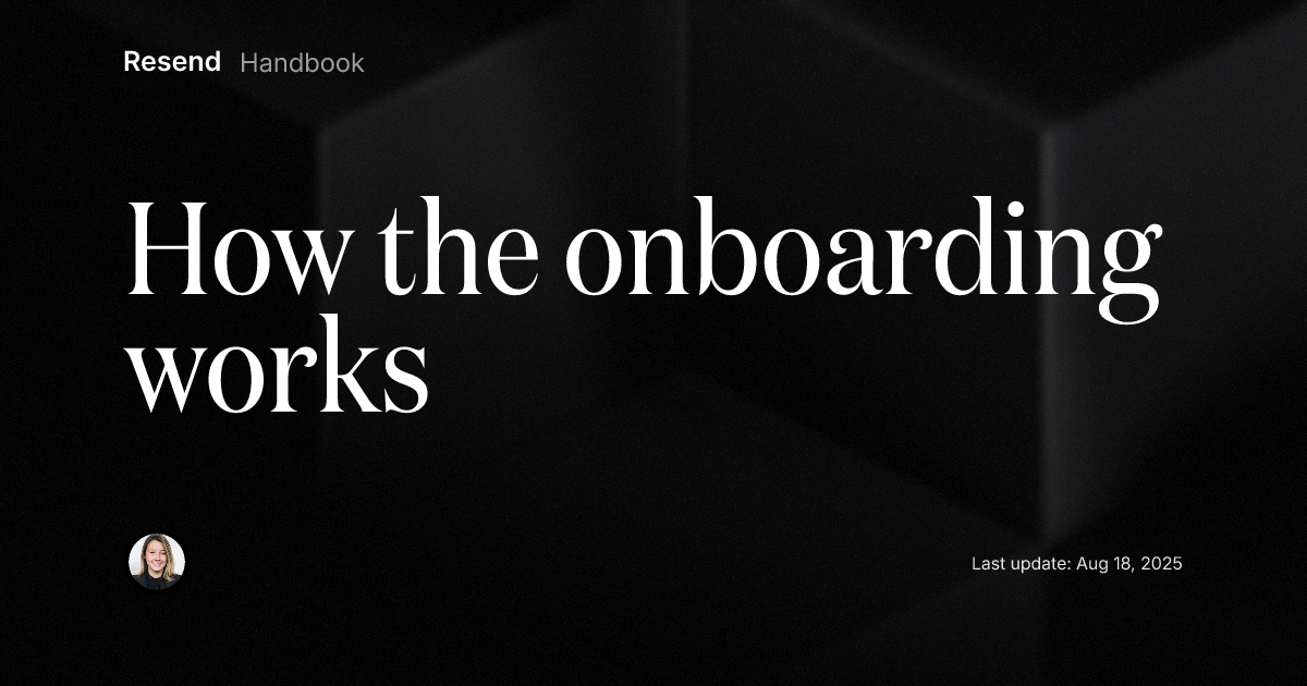 How the onboarding works